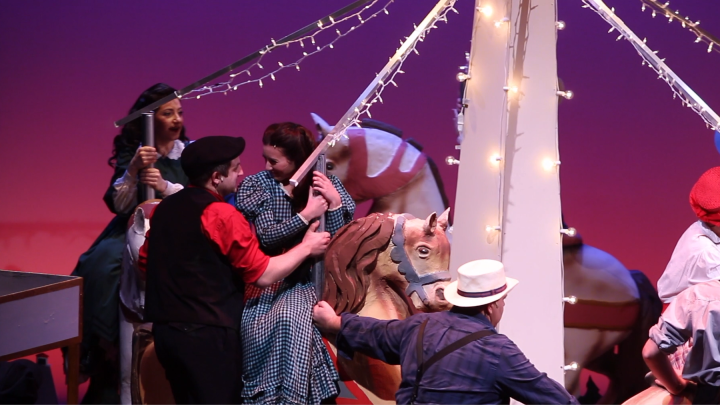 JerseyArts header featuring actors rehearsing Carousel