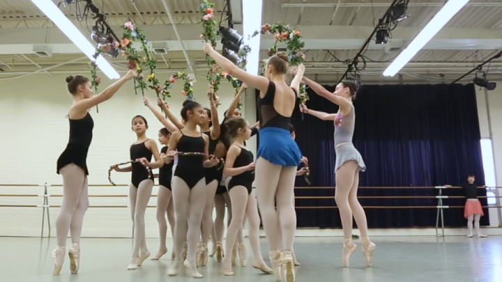 Dancers from New Jersey Ballet rehearsing Sleeping Beauty