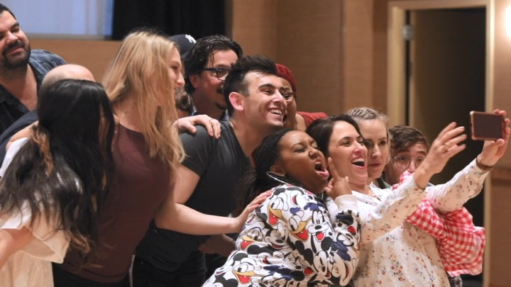 JerseyArts header image for Small Town Story featuring actors taking a selfie