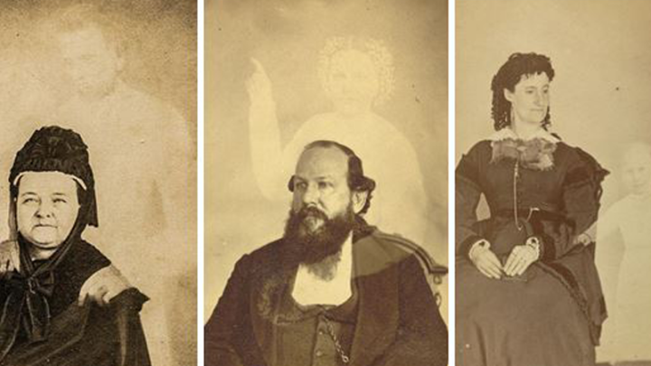 Old photos of alleged spirits behind subjects