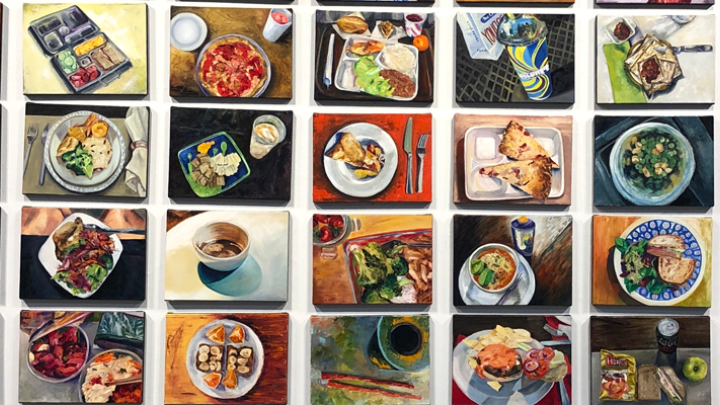 Paintings of foods and dishes