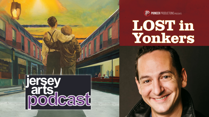 Dan Vissers headshot alongside art for Lost in Yonkers