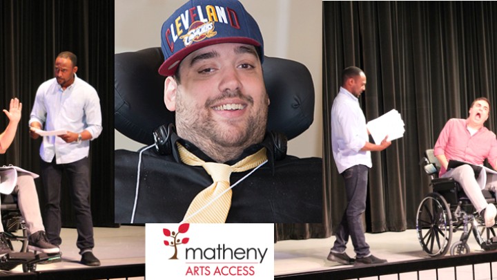 Matheny Arts Access performers on stage and headshot