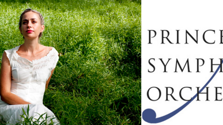Princeton Symphony Orchestra logo alongside Susan Wallner