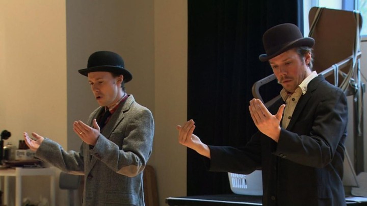 Actors rehearsing