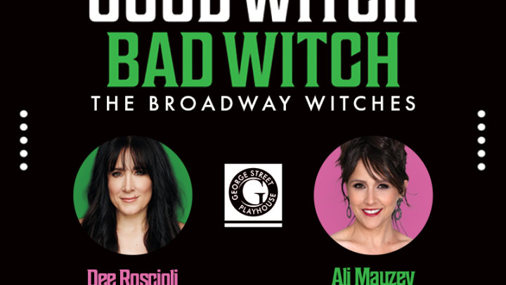Key art for Good Witch Bad Witch at George Street Playhouse. June 25th @ 3pm & 7:30pm. Featuring Dee Roscioli and Ali Mauzey.