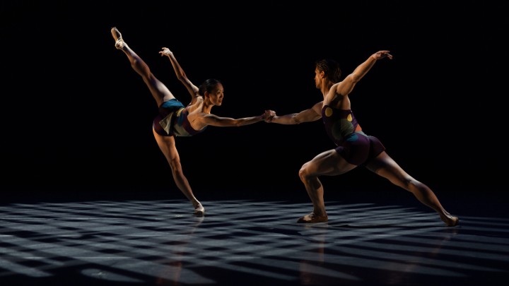 Two dancers on stage
