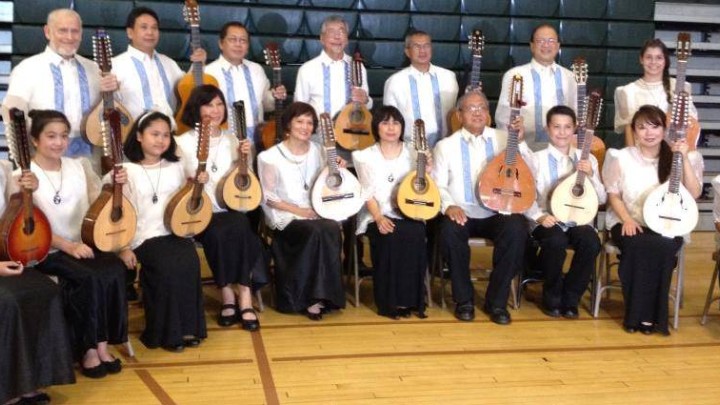 A group photo of members of the University of the Philippines Alumni & Friends Rondalla